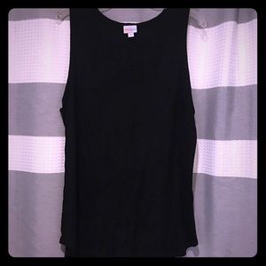Lularoe solid black tank top